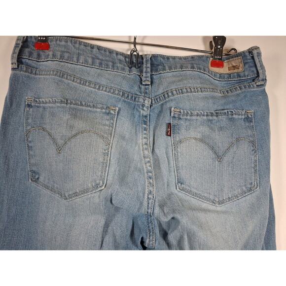 Levi's Demi Curve Classic Rise Straight Women's sz 10 30x30 Blue Light Wash Jean - Picture 4 of 5